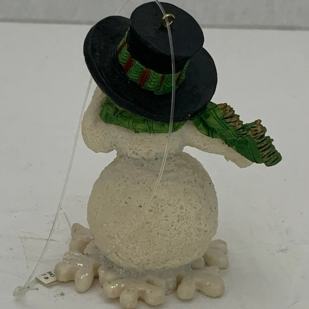 NWT Department 56 Snowman Ornament Top Hat Broom Vintage Classic Holiday Gift